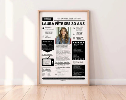 Affiche personnalisée 30 ans FLTMfrance