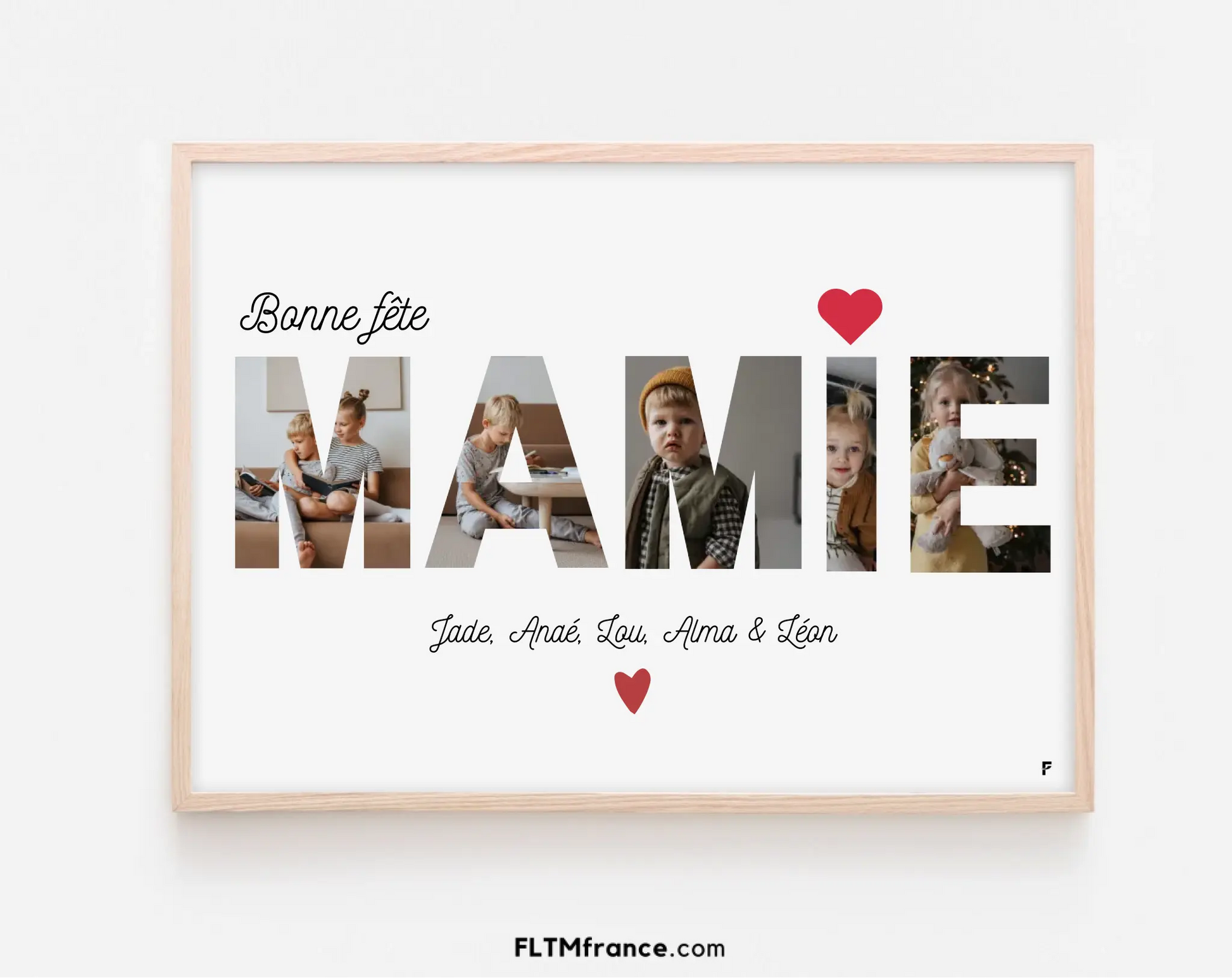 Affiche personnalisée Bonne fête Mamie FLTM