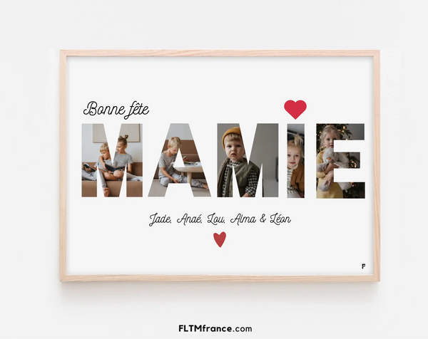 Affiche personnalisée Bonne fête Mamie