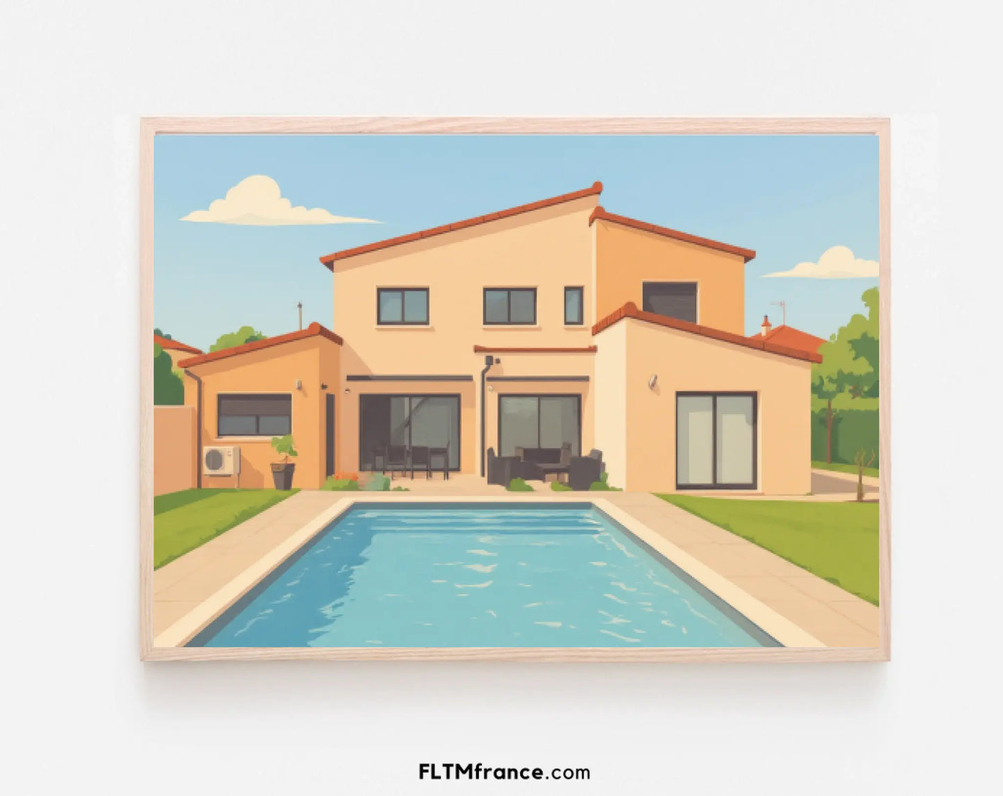 Affiche personnalisée Illustration maison FLTM