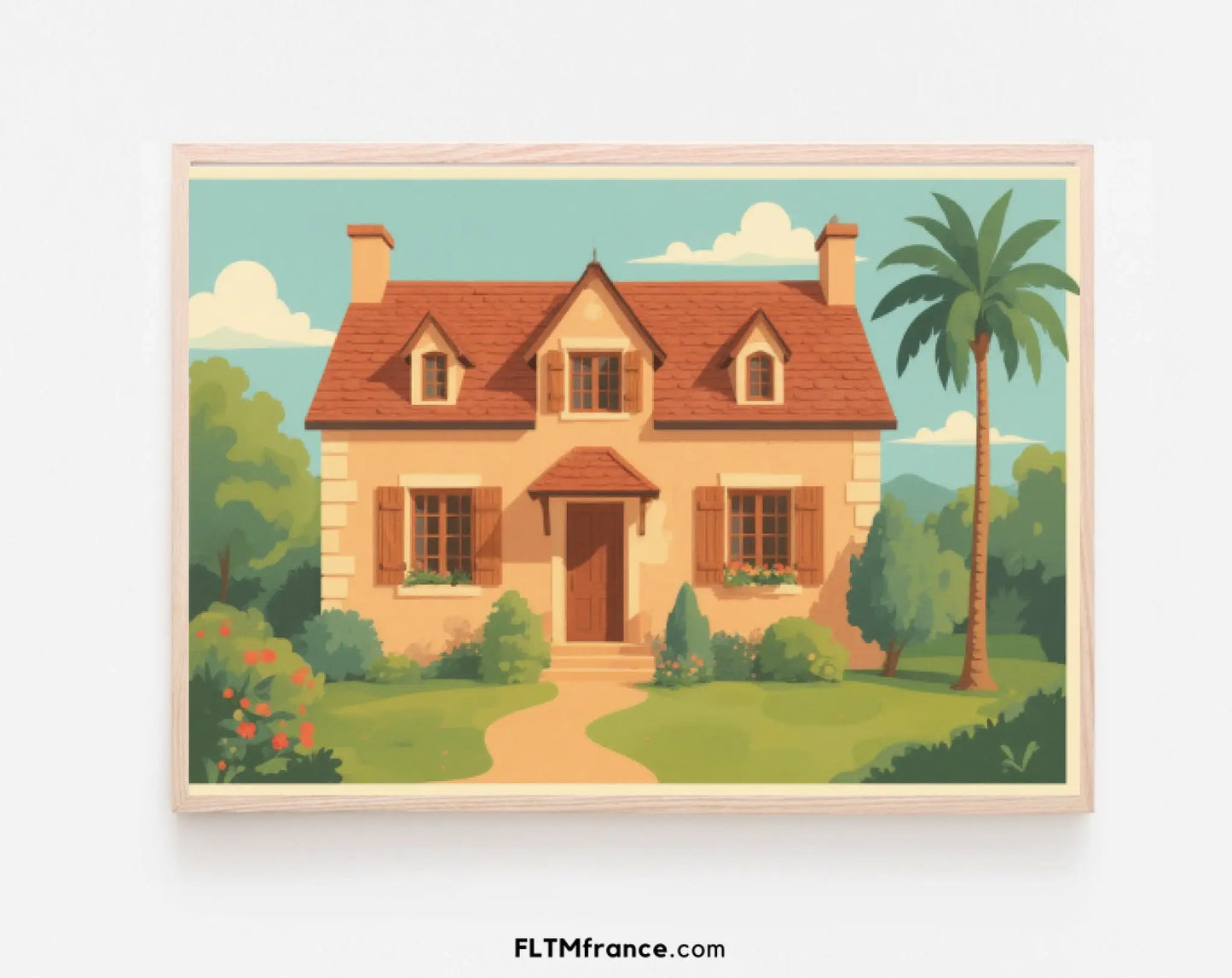 Affiche personnalisée Illustration maison FLTM