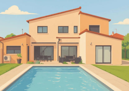 Affiche personnalisée Illustration maison FLTM