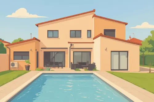 Affiche personnalisée Illustration maison FLTM