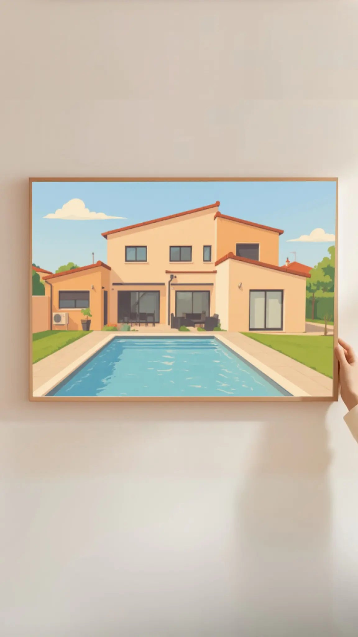 Affiche personnalisée Illustration maison FLTM