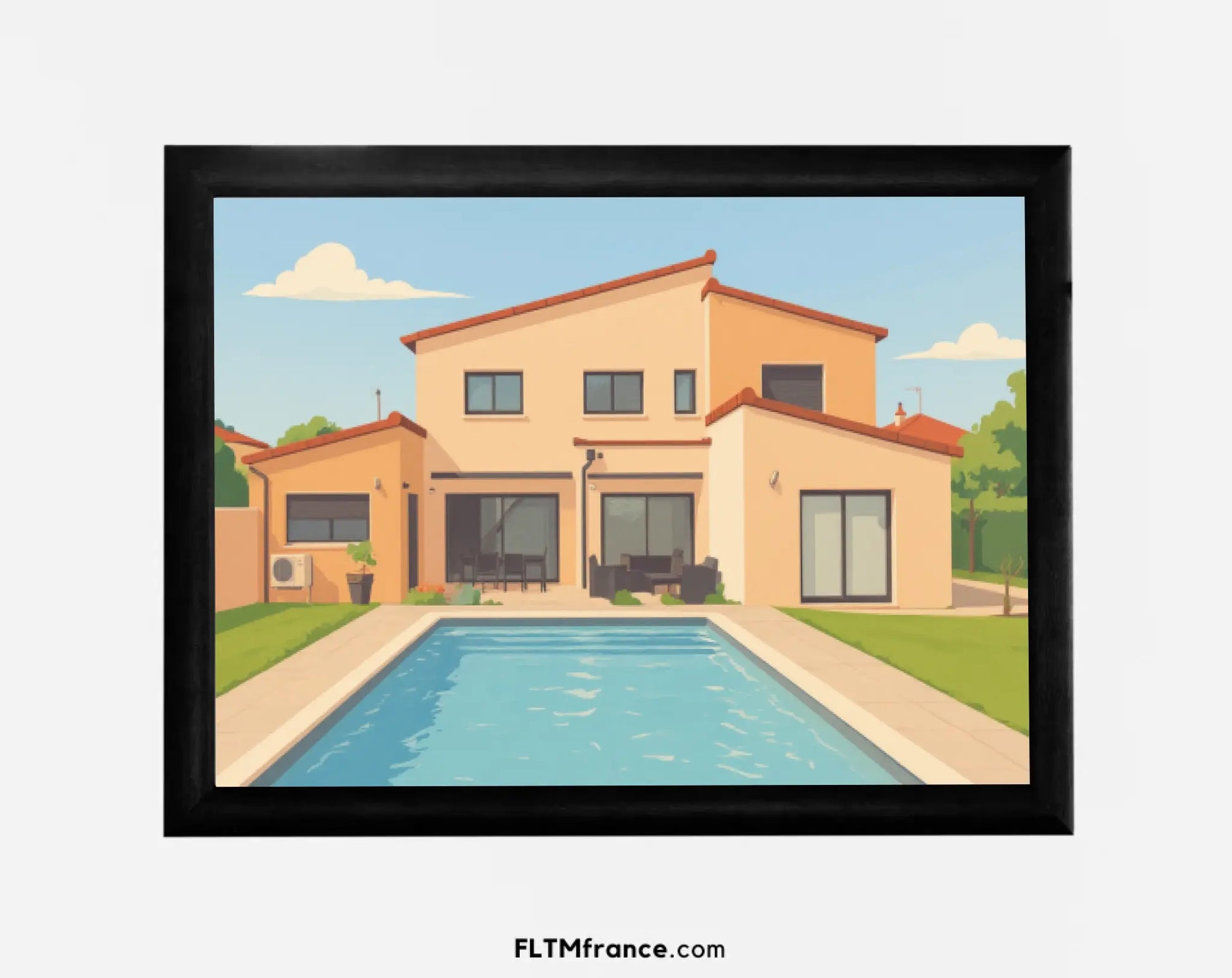 Affiche personnalisée Illustration maison FLTM