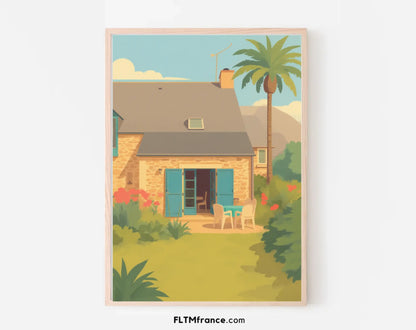 Affiche personnalisée Illustration vintage voyage FLTM