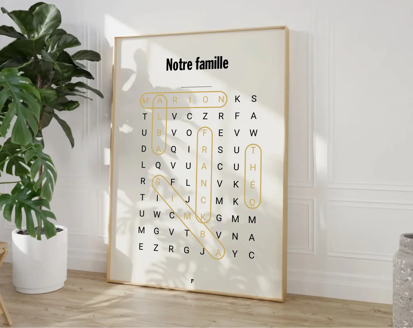 Affiche personnalisée Jeu de mots mêlés FLTM