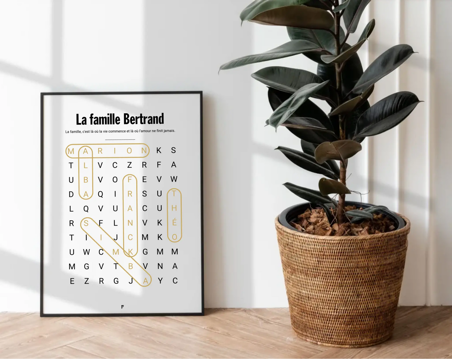 Affiche personnalisée Jeu de mots mêlés FLTM