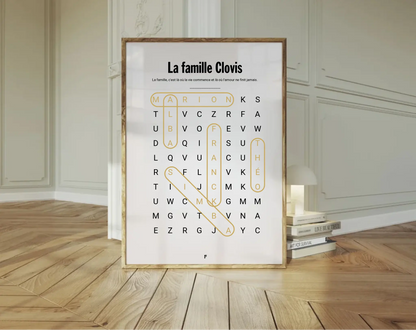 Affiche personnalisée Jeu de mots mêlés FLTM