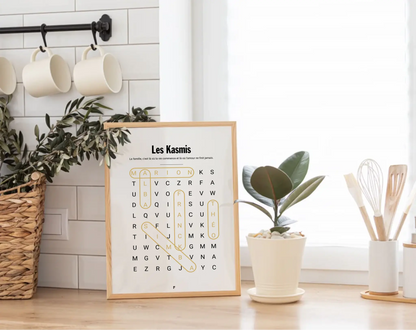 Affiche personnalisée Jeu de mots mêlés FLTM