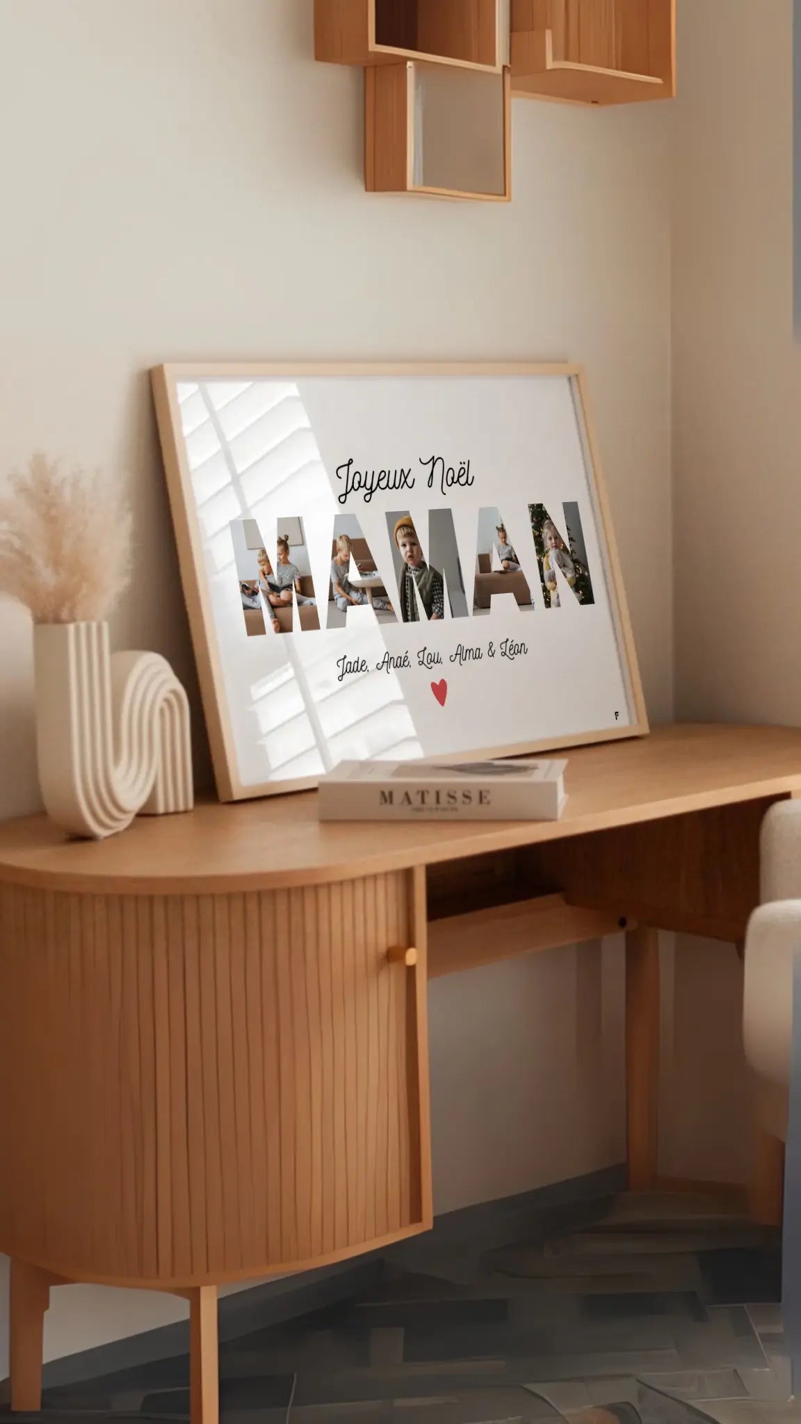 Affiche personnalisée Joyeux Noël Maman – Collage photo FLTM