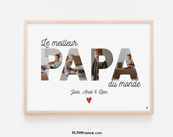 Affiche personnalisée Le meilleur papa du monde