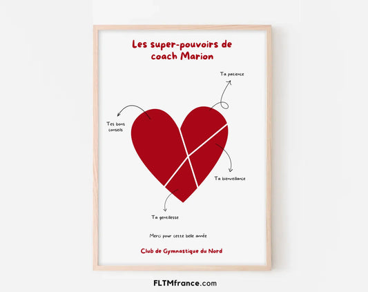 Affiche personnalisée Les super-pouvoirs de coach FLTM