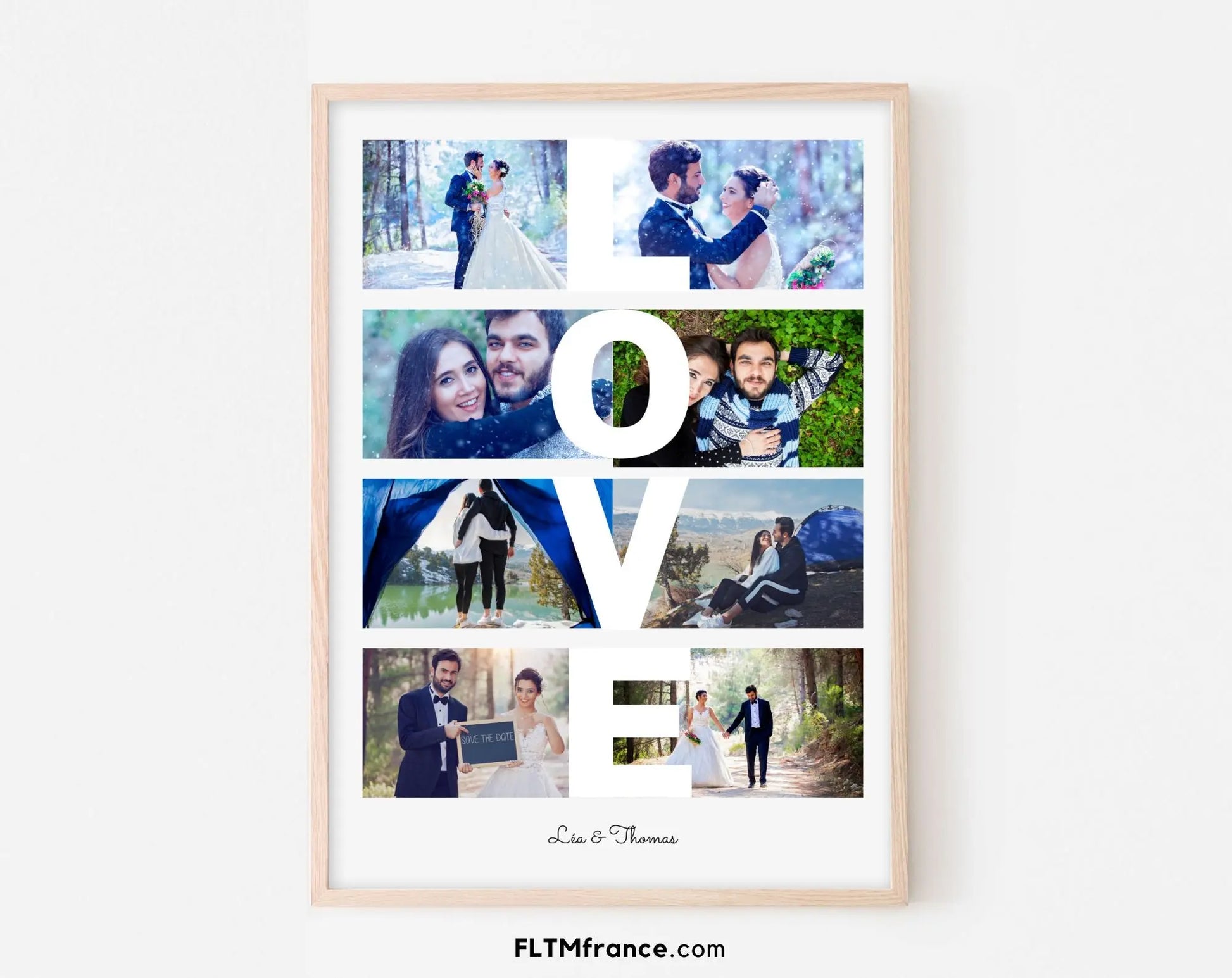 Affiche personnalisée Love en lettres FLTMfrance