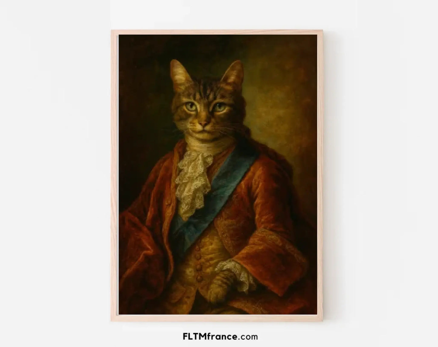 Affiche personnalisée Portrait Royal Baroque de votre animal FLTM