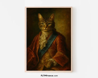 Affiche personnalisée Portrait Royal Baroque de votre animal FLTM
