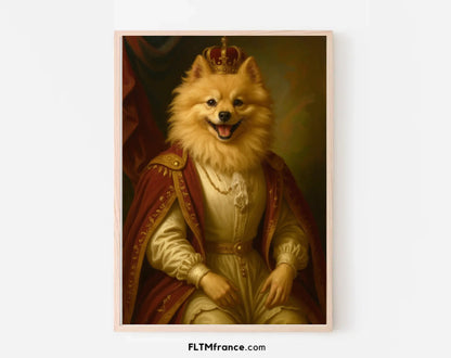 Affiche personnalisée Portrait Royal Baroque de votre animal FLTM