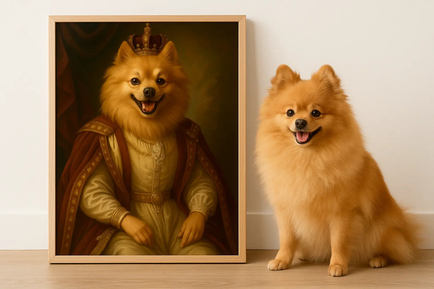 Affiche personnalisée Portrait Royal Baroque de votre animal FLTM