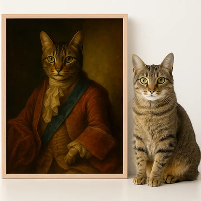 Affiche personnalisée Portrait Royal Baroque de votre animal FLTM