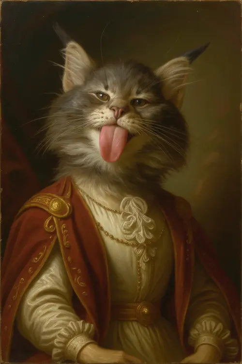 Affiche personnalisée Portrait Royal Baroque de votre animal FLTM