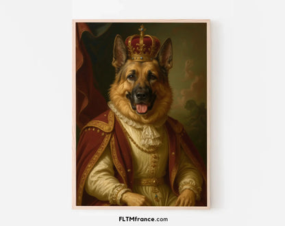 Affiche personnalisée Portrait Royal Baroque de votre animal FLTM