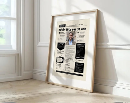 Affiche personnalisée anniversaire 31 ans – Année de naissance FLTM