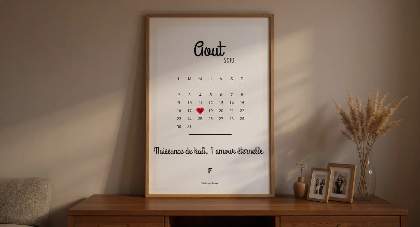 Affiche personnalisée date annonce grossesse FLTM
