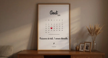 Affiche personnalisée date annonce grossesse FLTM