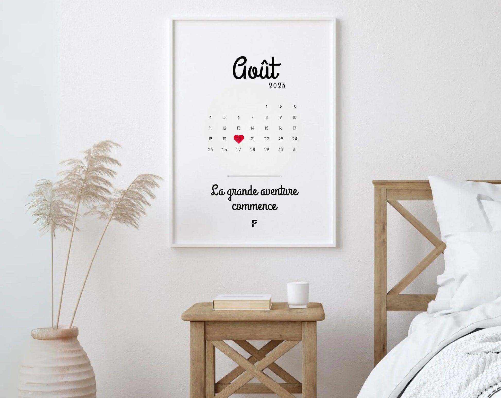 Affiche personnalisée date annonce grossesse FLTMfrance