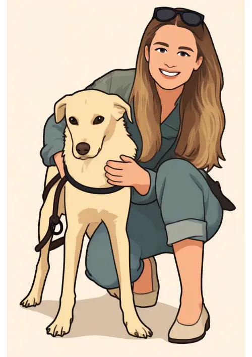 Affiche personnalisée dessin réaliste famille avec animal – Portrait digital illustration FLTM