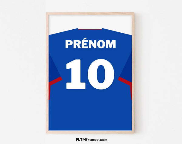 Affiche personnalisée équipe de France - Maillot de foot