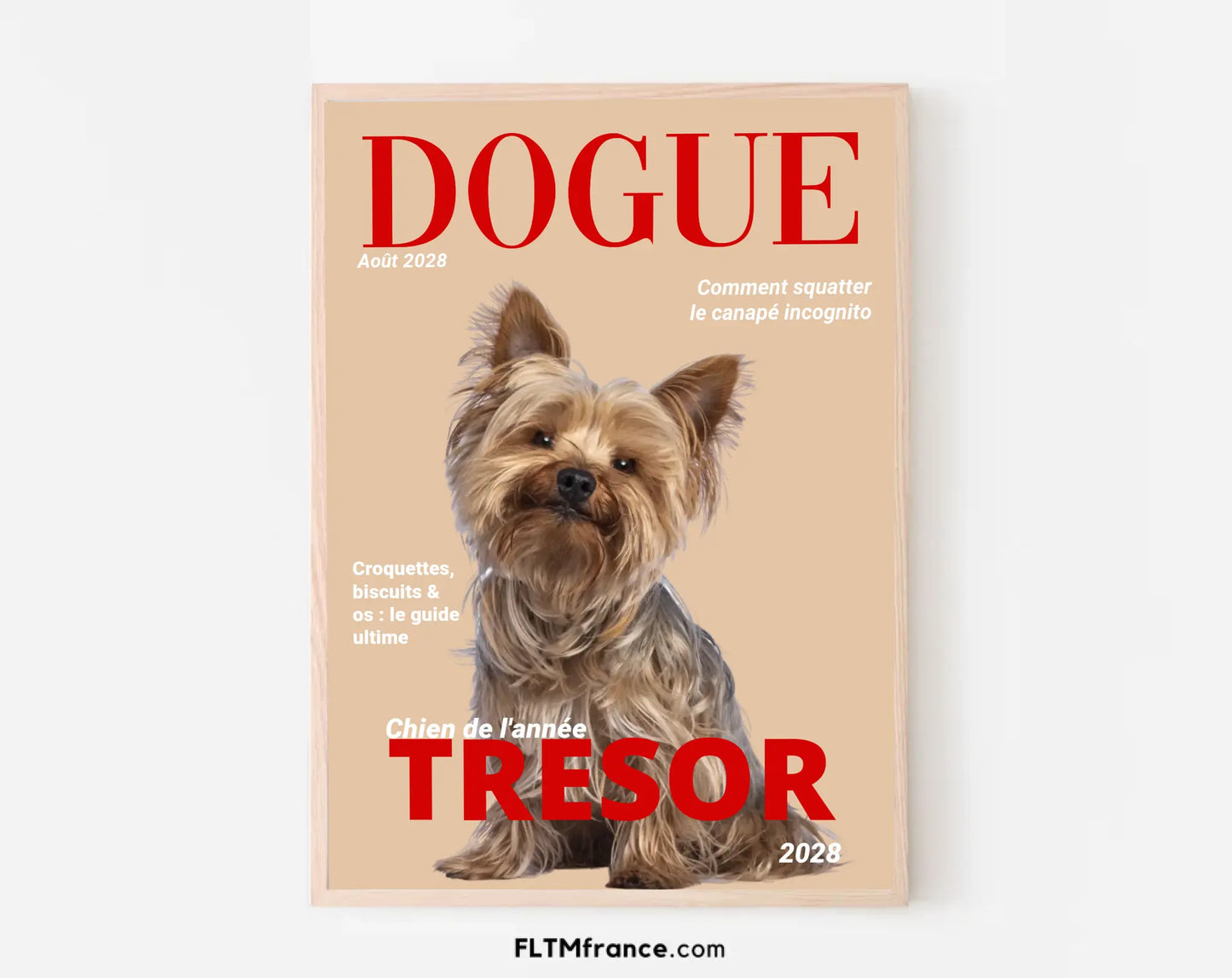 Affiche personnalisée magazine canin DOGUE - Poster chien FLTM