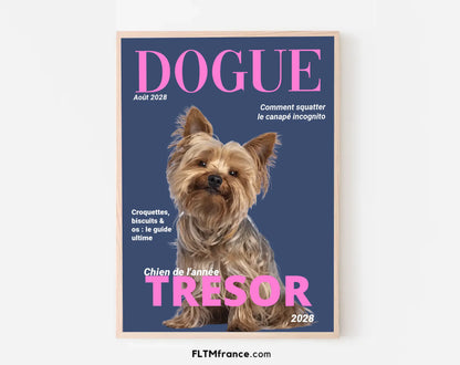Affiche personnalisée magazine canin DOGUE - Poster chien FLTM