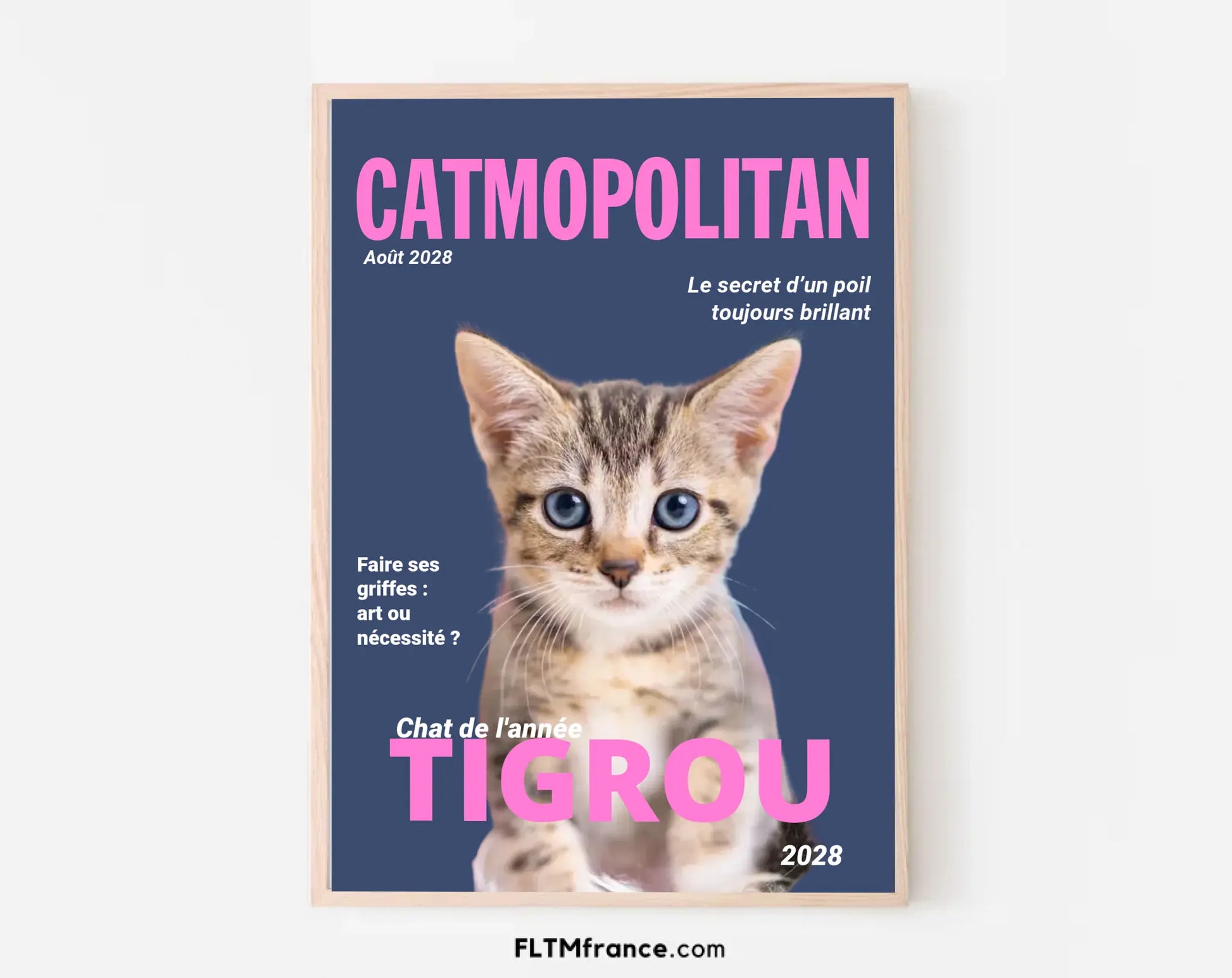 Affiche personnalisée magazine pour chat CATMOPOLITAN FLTM