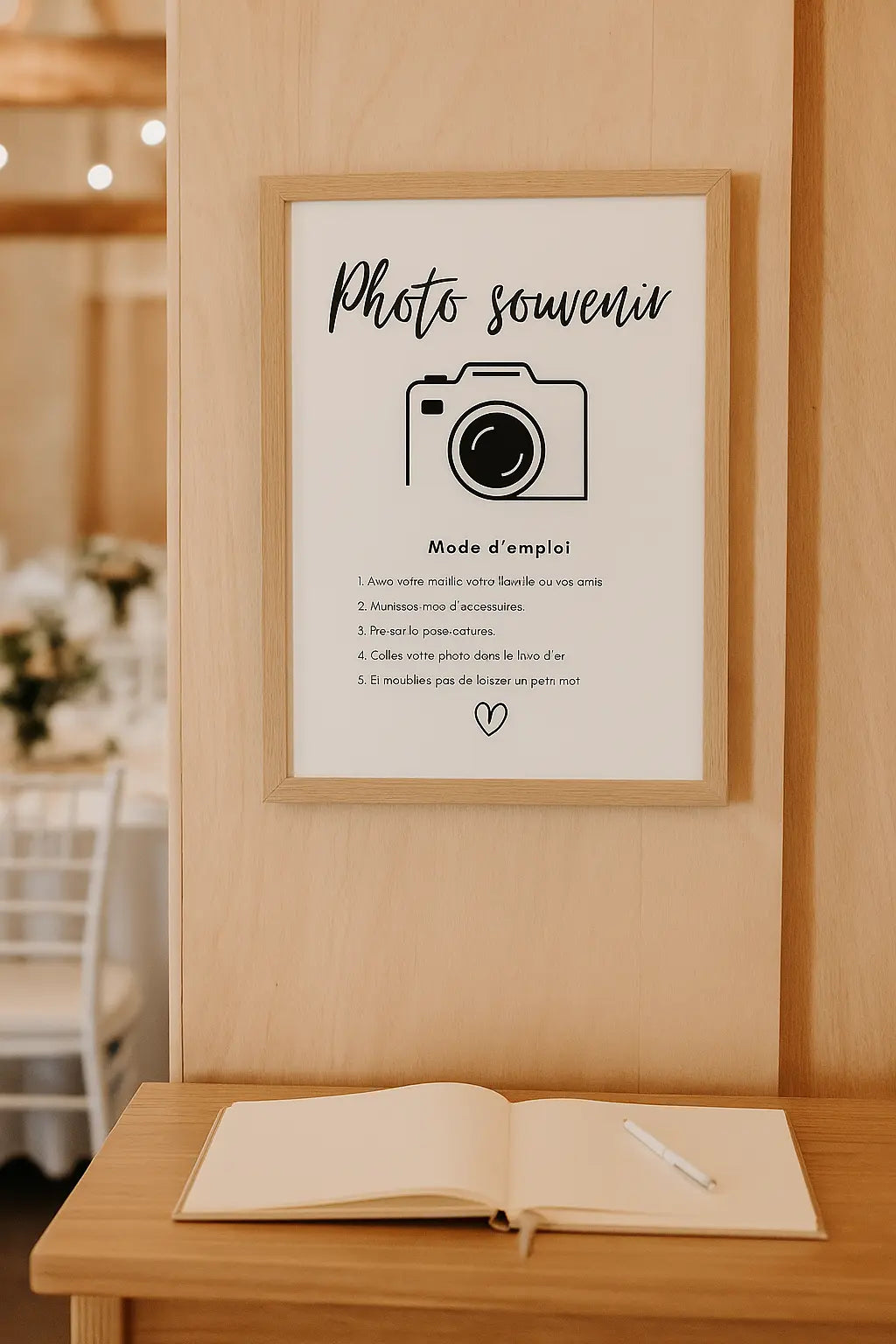 Affiche pour coin photobooth ou Polaroïd - Affiche décoration événement FLTMfrance