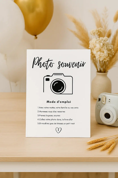 Affiche pour coin photobooth ou Polaroïd - Affiche décoration événement FLTMfrance