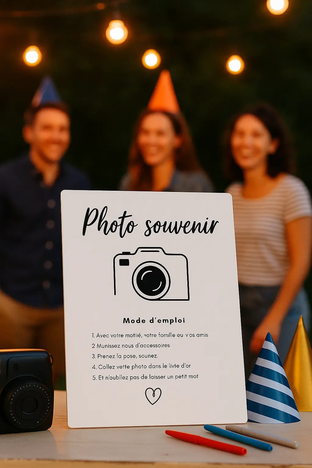 Affiche pour coin photobooth ou Polaroïd - Affiche décoration événement FLTMfrance