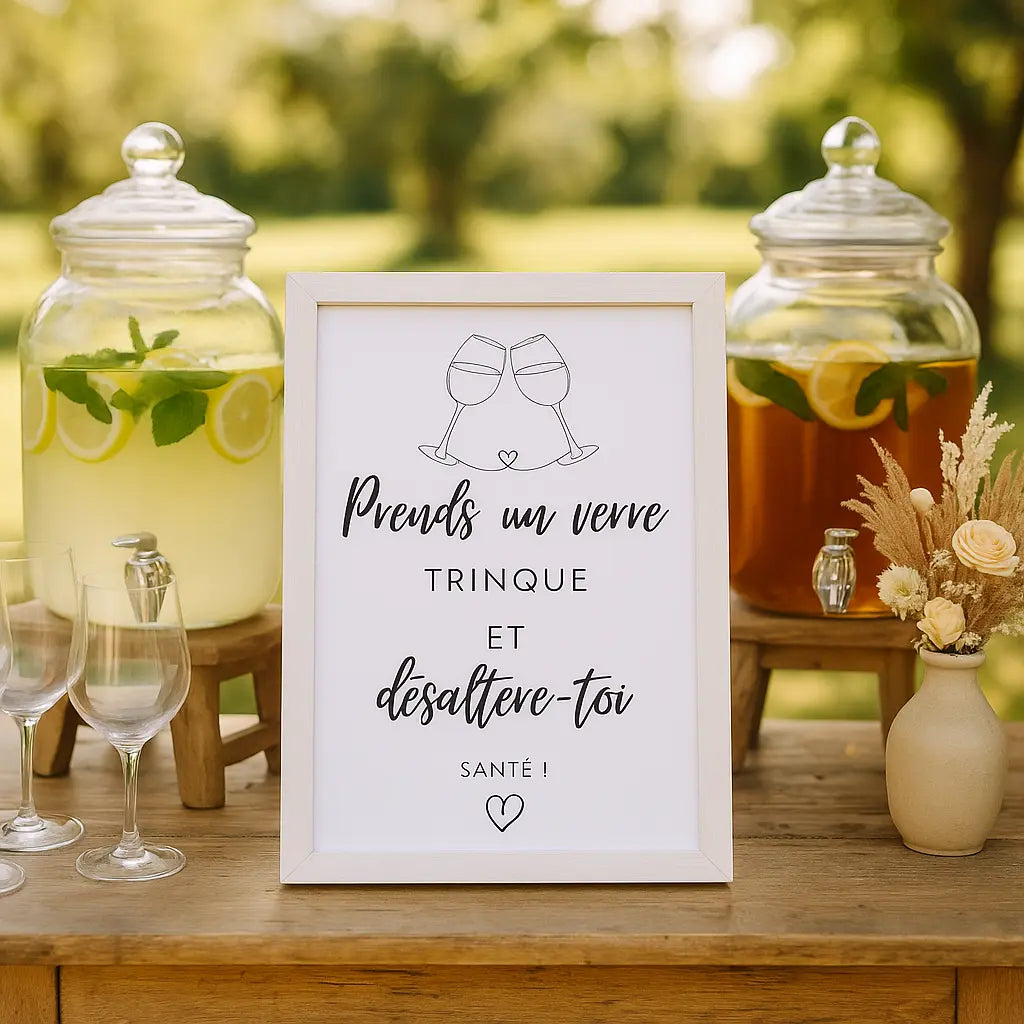 Affiche prends un verre trinque et désaltère-toi | FLTM
