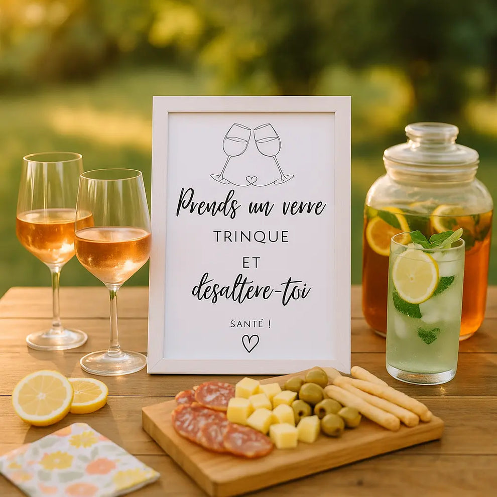 Affiche prends un verre trinque et désaltère-toi | FLTM