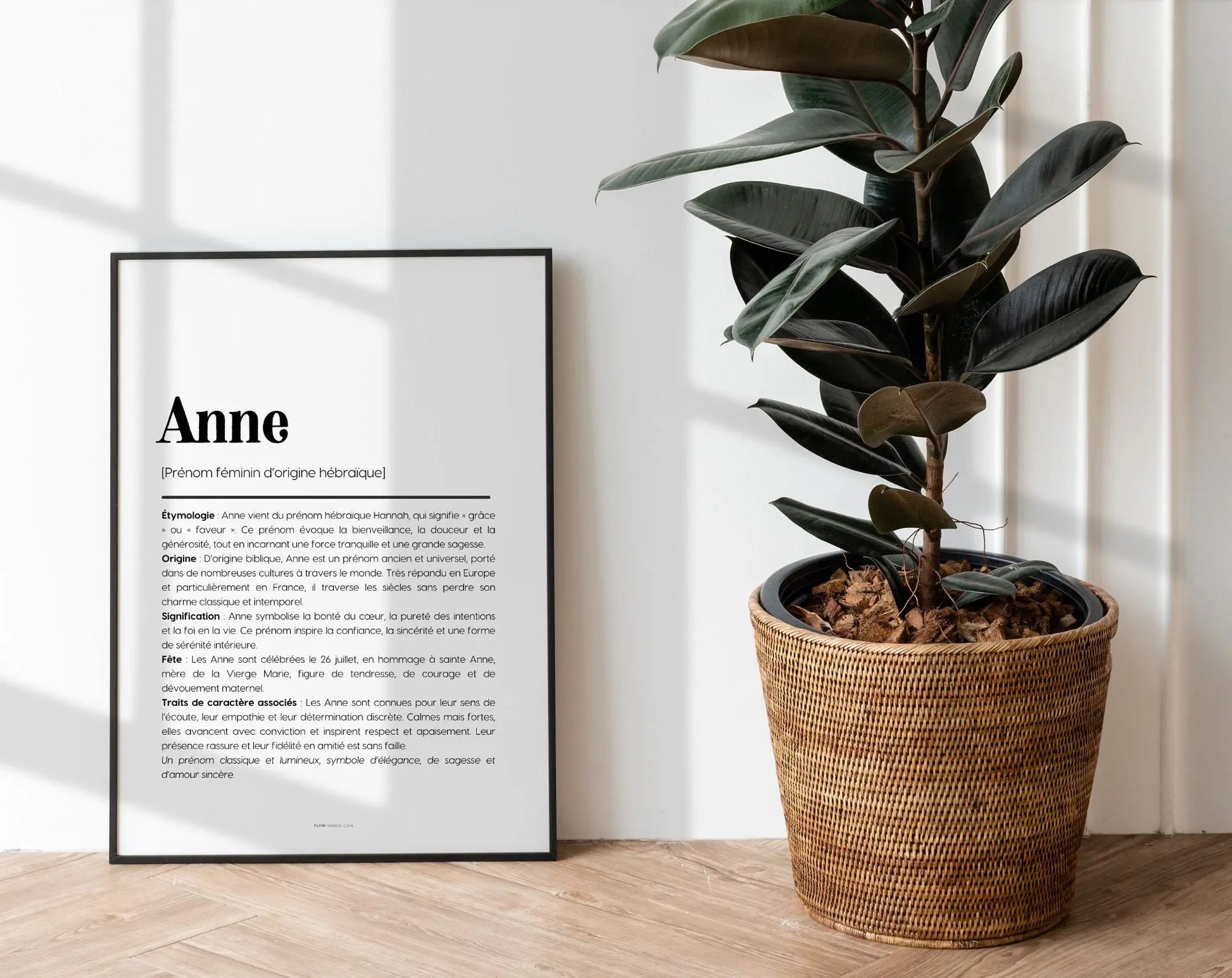 Affiche prénom Anne à imprimer FLTM