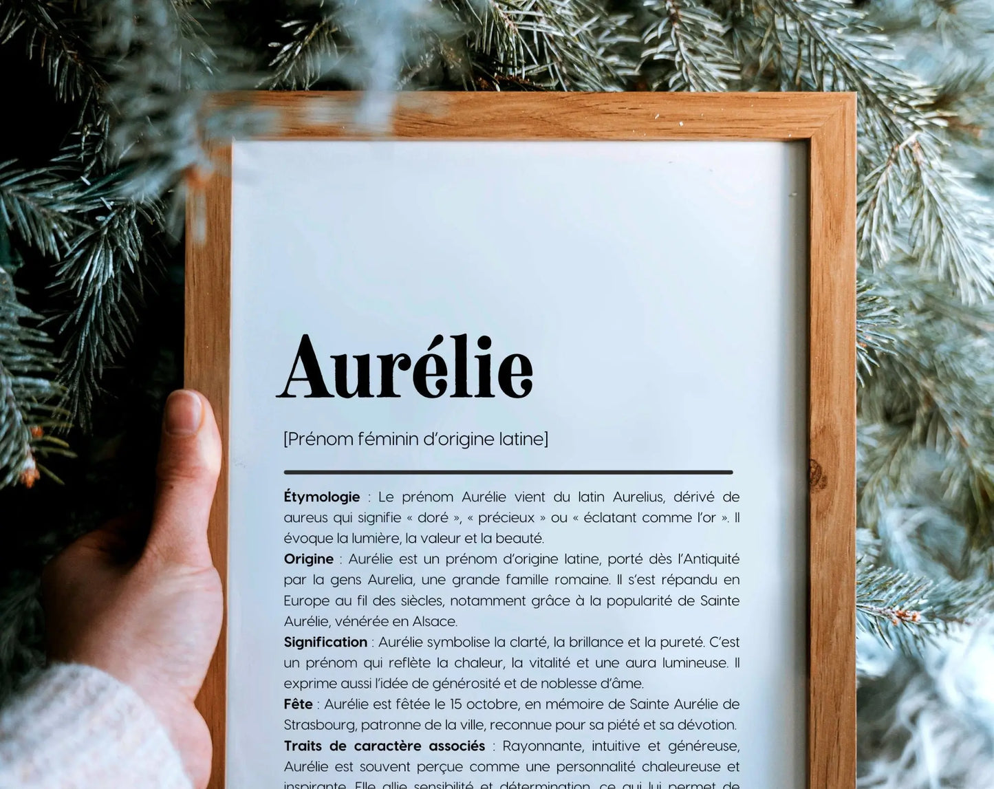 Affiche prénom Aurélie à imprimer FLTM