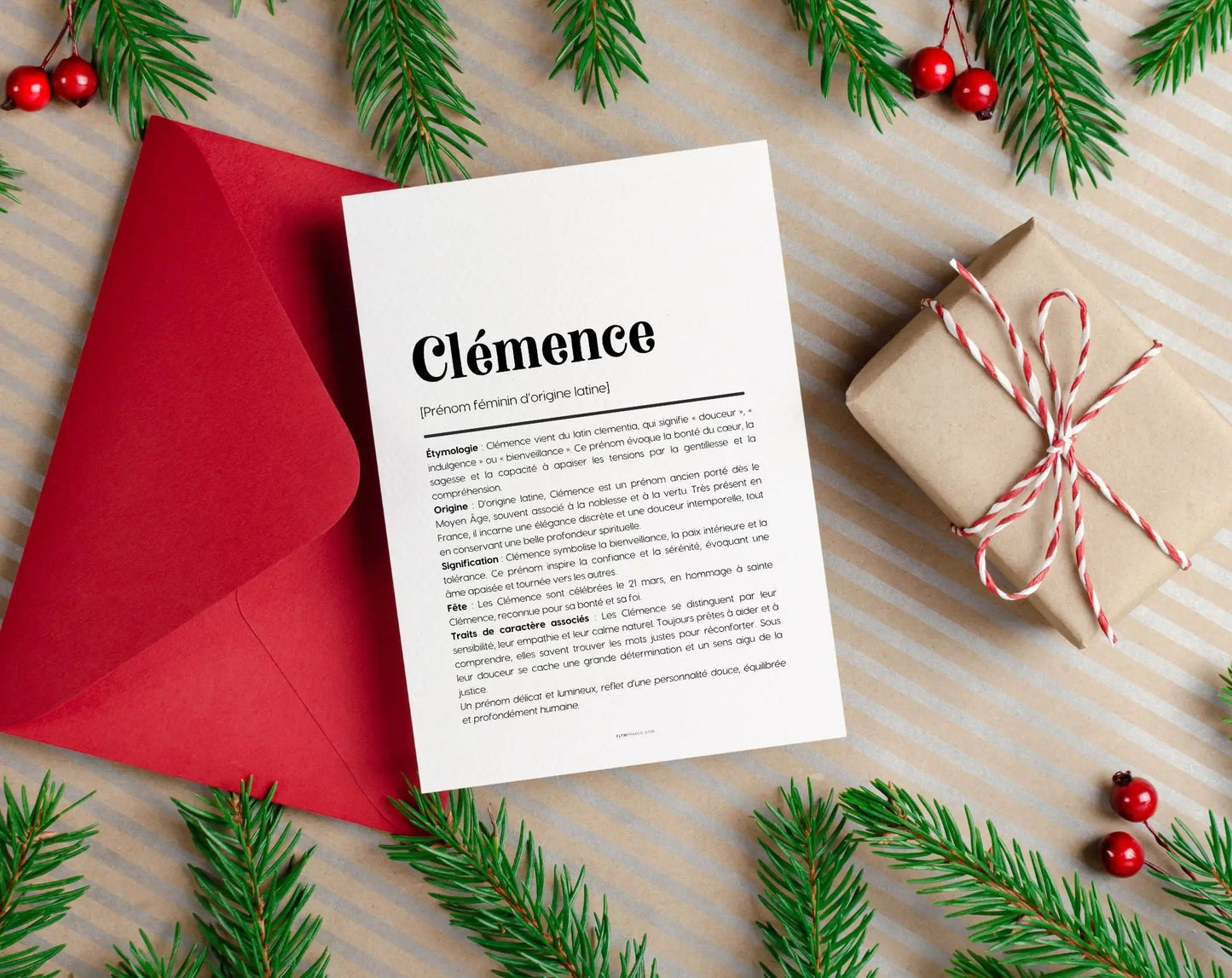 Affiche prénom Clémence à imprimer FLTM