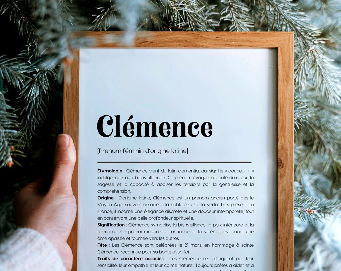 Affiche prénom Clémence à imprimer FLTM