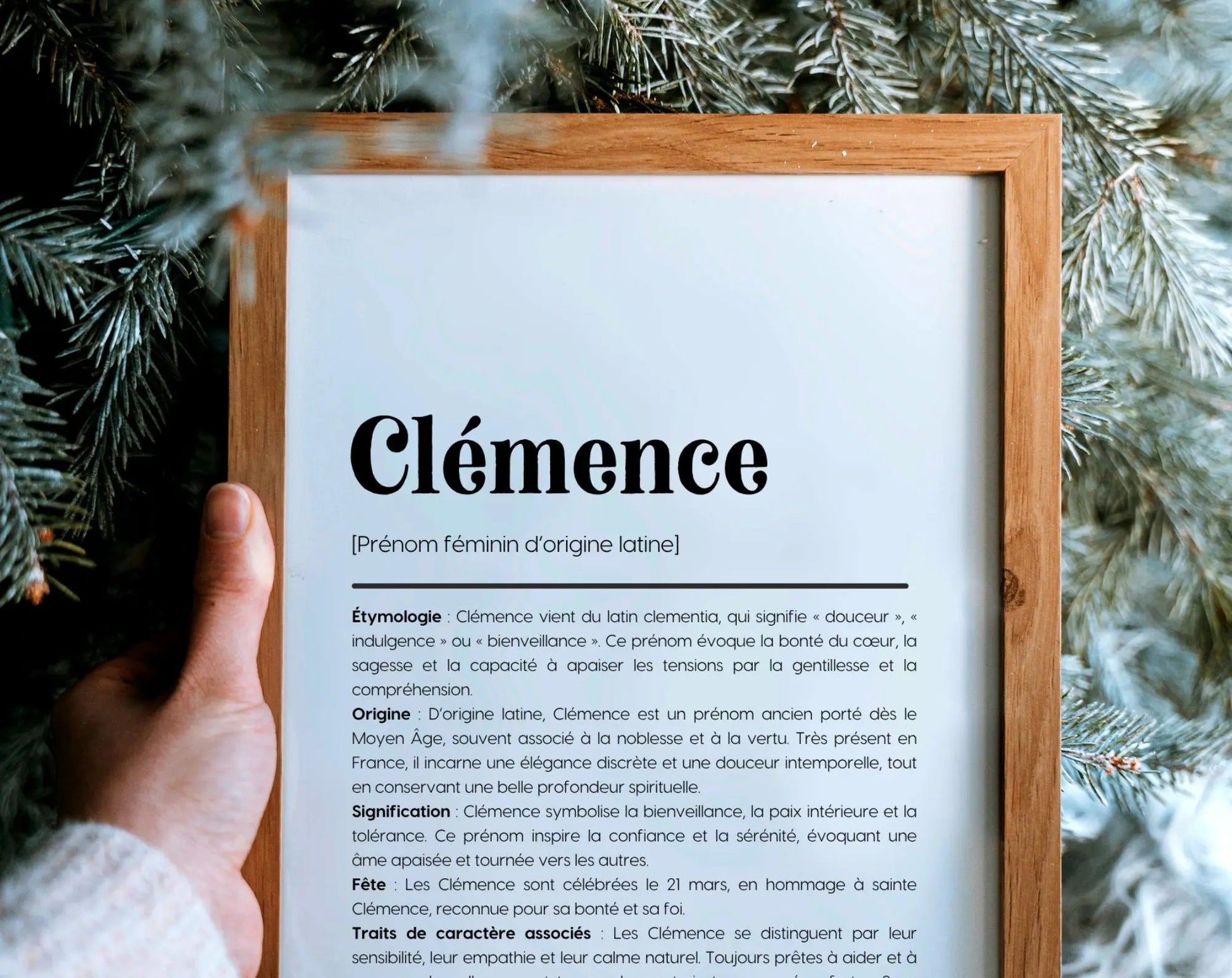 Affiche prénom Clémence à imprimer FLTM
