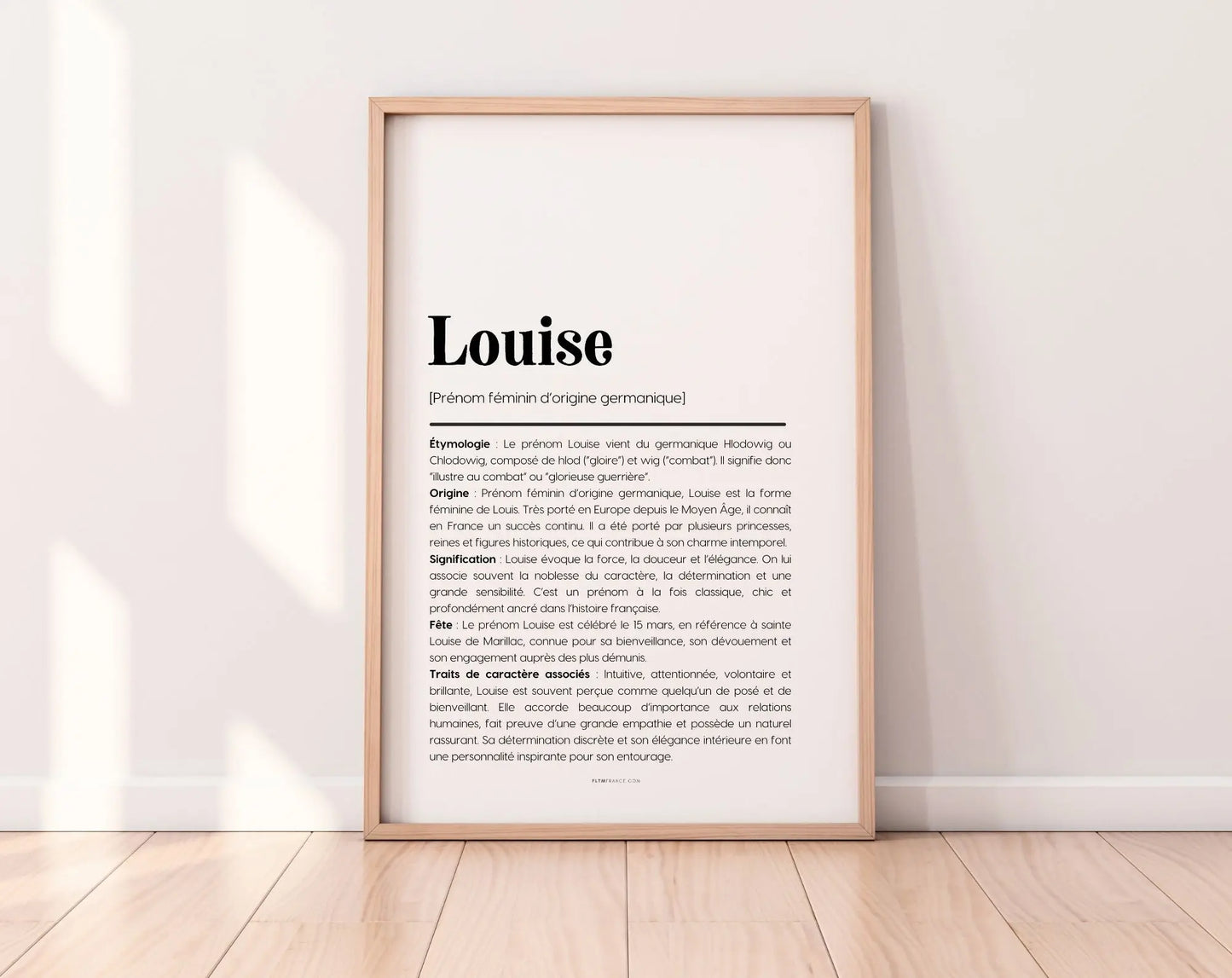 Affiche prénom Louise à imprimer FLTM