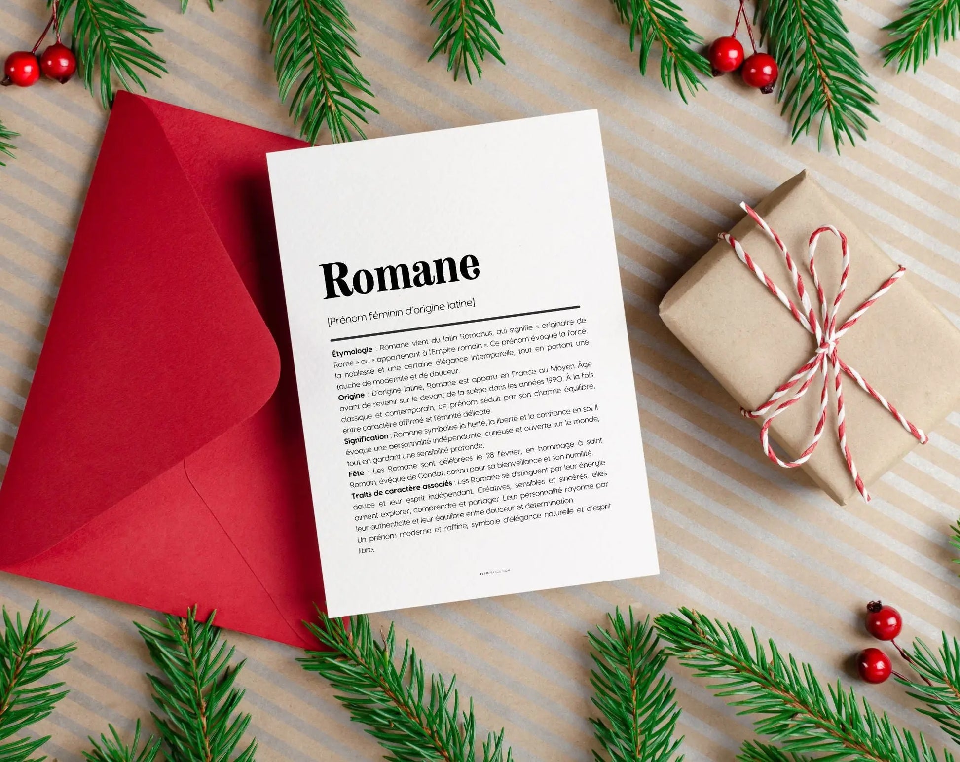 Affiche prénom Romane à imprimer FLTM