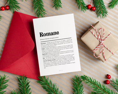 Affiche prénom Romane à imprimer FLTM