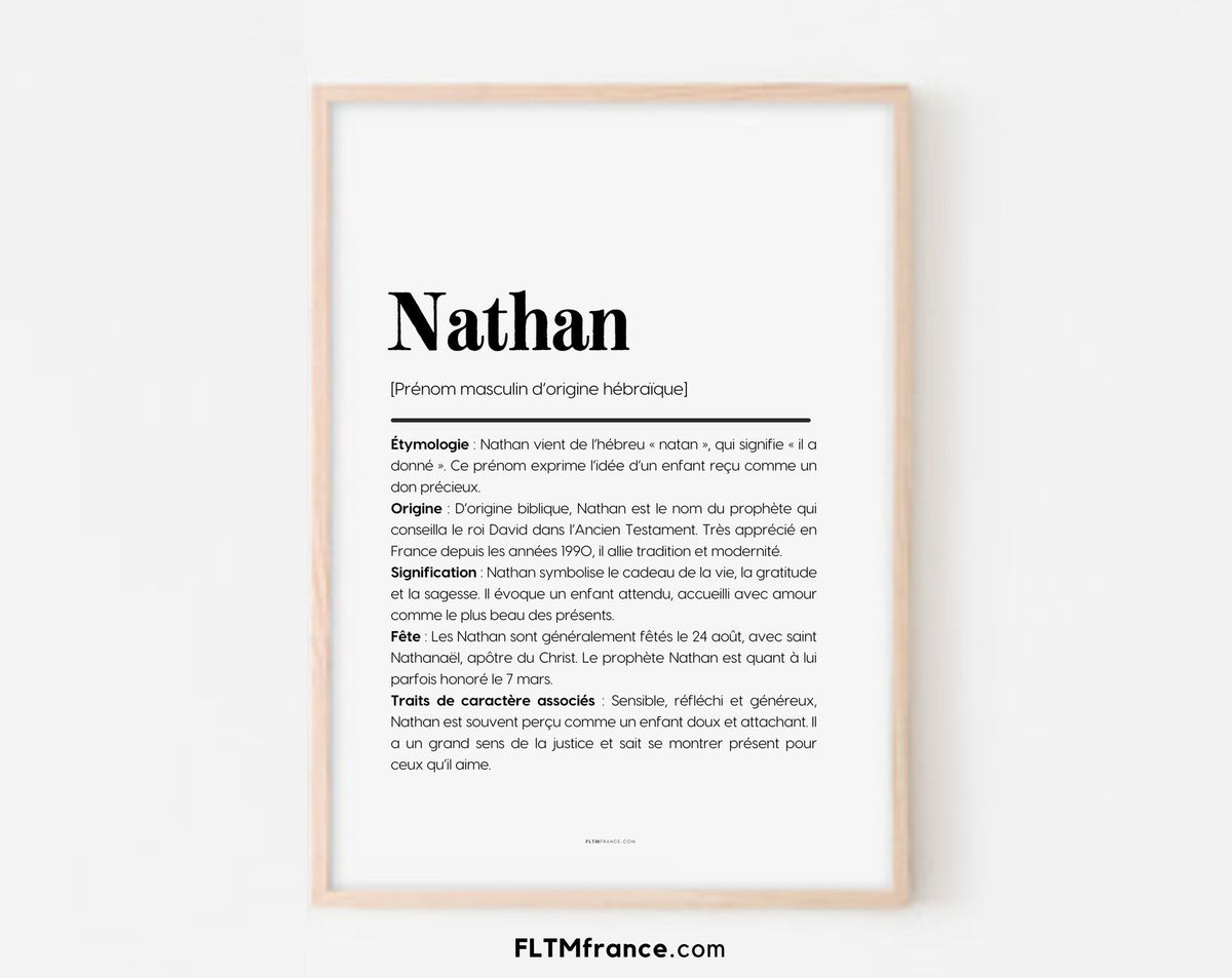 Affiche prénom Nathan à imprimer FLTM