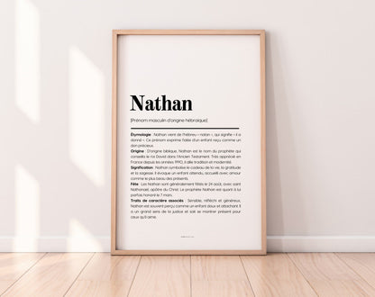Affiche prénom Nathan à imprimer FLTM