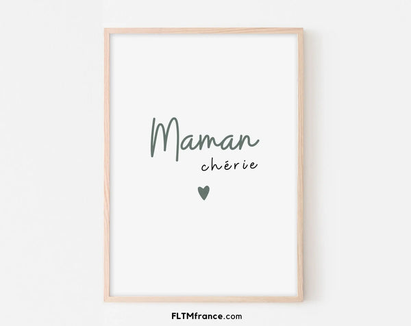 Affiche Maman Chérie - Cadeau Fête des mères